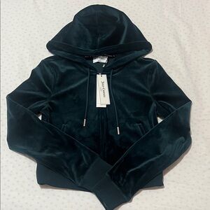 Juicy Couture Deep Green Velour Jacket NWT